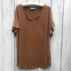 Faux Suede Avenue Top